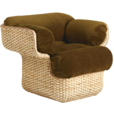 Basket Lounge Stoel rotan , Mumble 40 groen