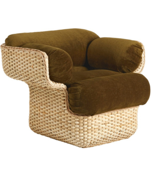 Gubi - Basket lounge chair, rattan - Mumble 40