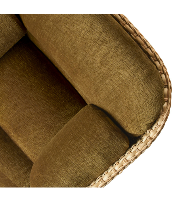 Gubi  Basket Lounge Stoel rotan , Mumble 40 groen