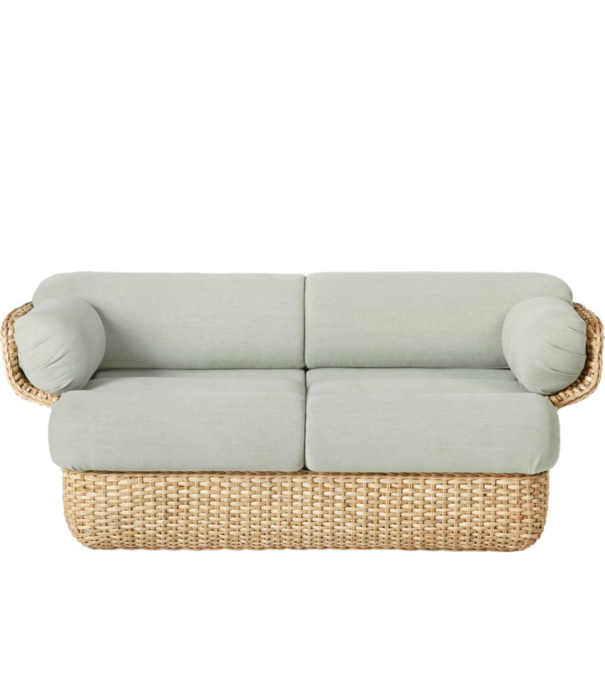 Gubi  Gubi - Basket Two Seater Sofa - Drive Glamour fabric 1115