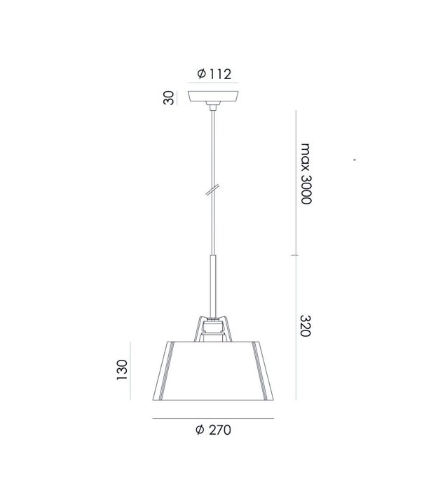 Tonone  Bella pendant - brass fitting