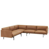 Muuto - Outline Corner sofa Refine cognac leather