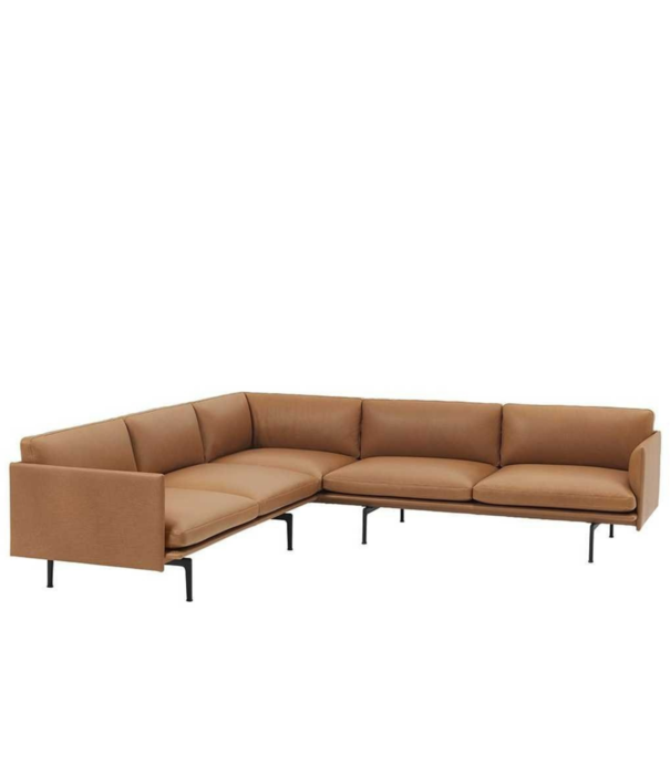 Muuto  Muuto - Outline Corner sofa Refine cognac leather