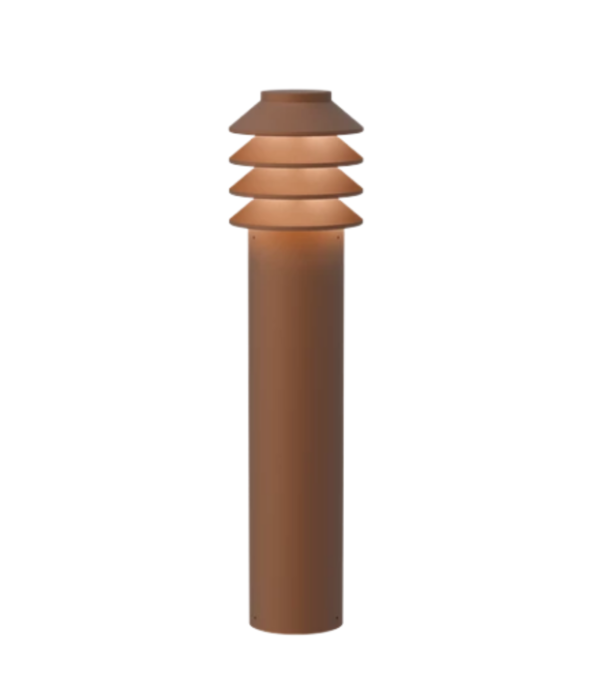 Louis Poulsen  Louis Poulsen - Bysted Garden outdoor lamp short - Corten