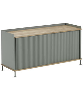 Muuto - Enfold Low sideboard Oak - Dusty Green