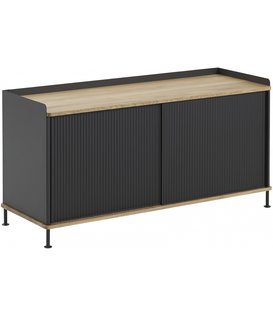 Muuto - Enfold Low dressoir Eiken - Zwart