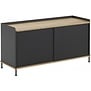 Muuto - Enfold dressoir Low Zwart / Eiken