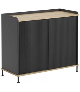 Enfold Tall Sideboard oak, black