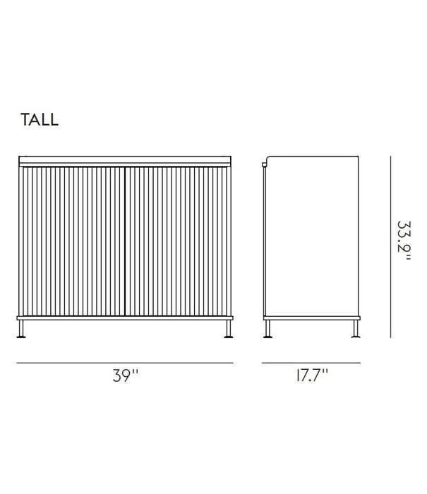 Muuto  Muuto - Enfold Tall dressoir Zwart - Zwart