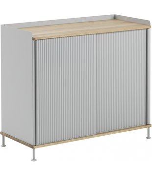 Muuto - Enfold Tall dressoir Eiken - Grijs