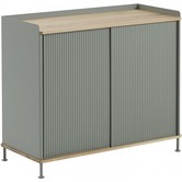 Muuto - Enfold Tall dressoir Eiken - Dusty Green