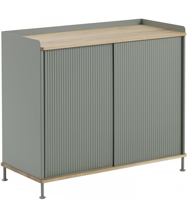 Muuto  Muuto - Enfold Tall dressoir Eiken - Dusty Green