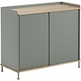 Muuto - Enfold Tall sideboard Oak - Dusty Green