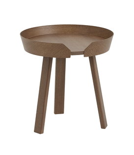 Around Side Table Small stained dark brown