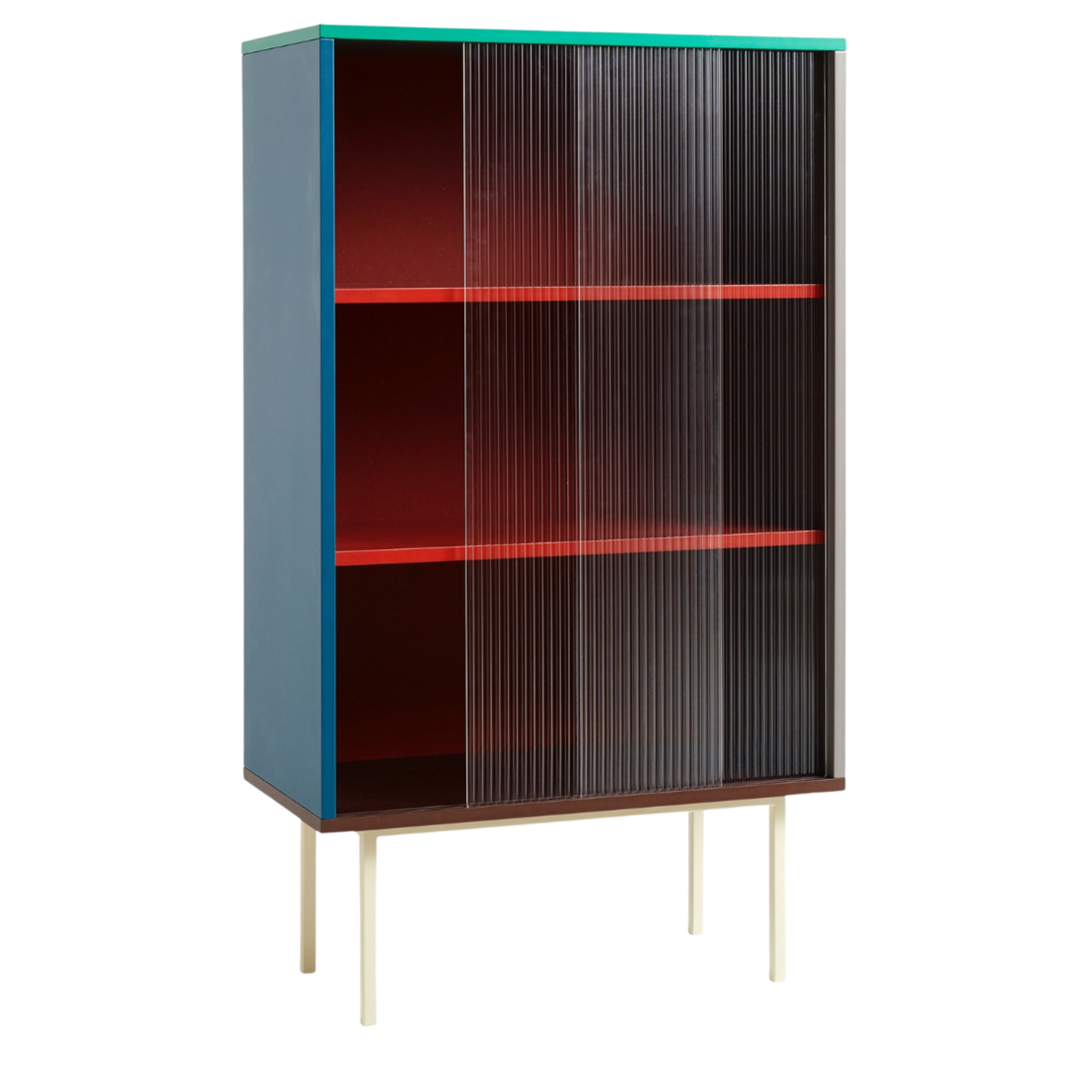 Twisted Ham Amuseren Colour Cabinet Tall Glazen deuren - Multi - Nordic New