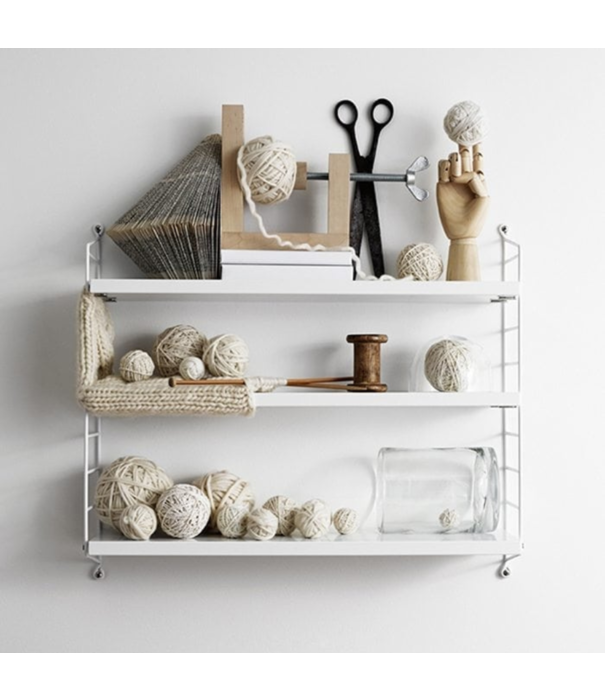 String  Furniture String Pocket Wandkast walnoot / zwart