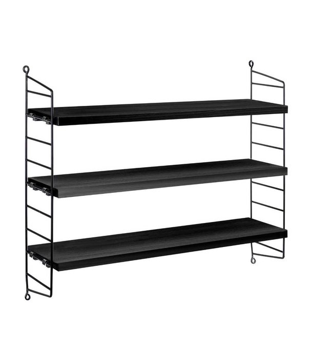 String  Furniture Pocket Wandkast zwart essen / zwart