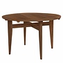 Gubi - B-table walnut Ø116