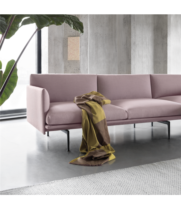 Muuto  Muuto - Outline 3,5 seater sofa - base polished aluminium