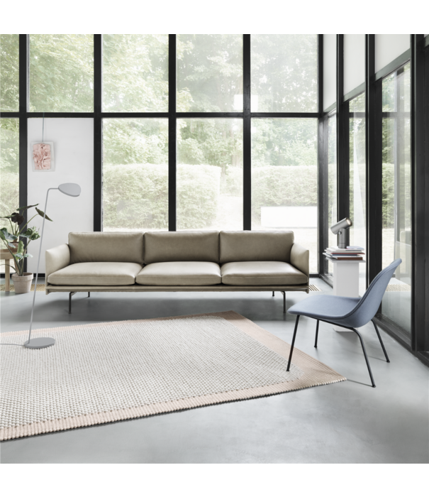 Muuto  Muuto - Outline 3,5 seater sofa - base polished aluminium
