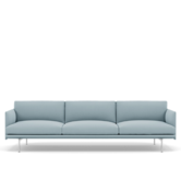 Muuto - Outline 3,5 seater sofa - base polished aluminium