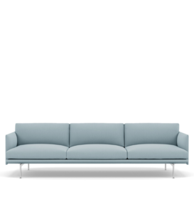 Muuto - Outline 3,5 seater sofa - base polished aluminium