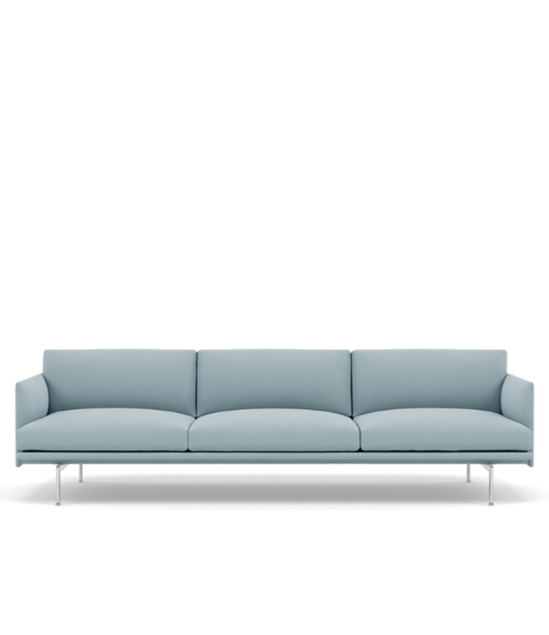 Muuto  Muuto - Outline 3,5 seater sofa - base polished aluminium