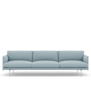 Muuto - Outline 3,5 seater sofa - base polished aluminium