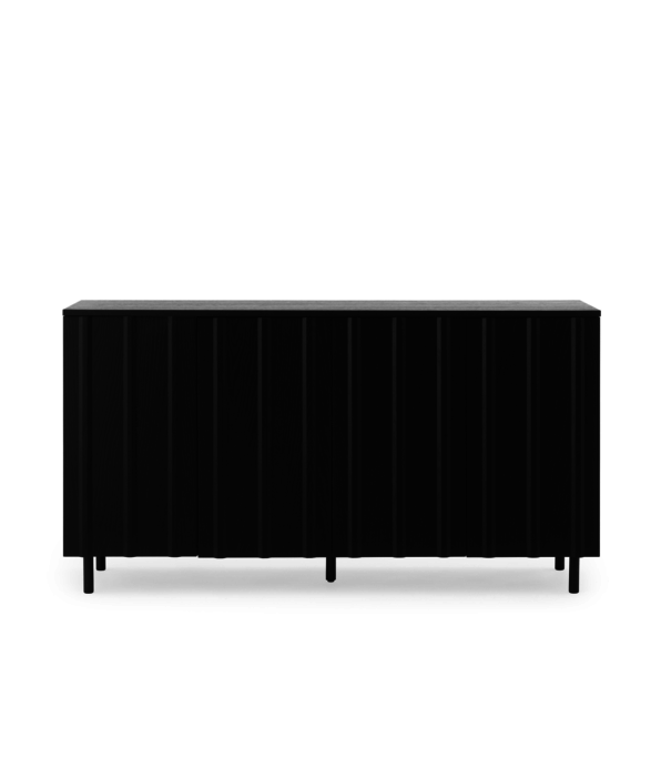 Normann Copenhagen  Normann Copenhagen -Rib dressoir soft zwart eiken L159 cm.