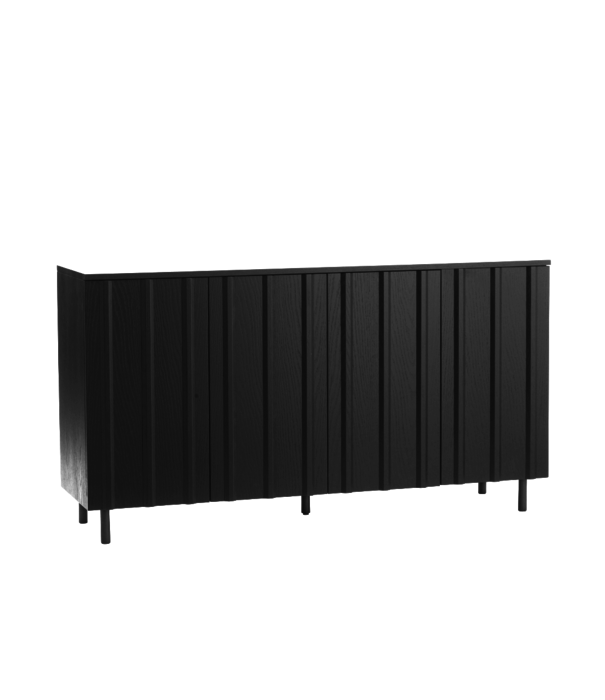 Normann Copenhagen  Normann Copenhagen -Rib dressoir soft zwart eiken L159 cm.