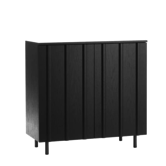 Rib Kast soft zwart eiken H96,5