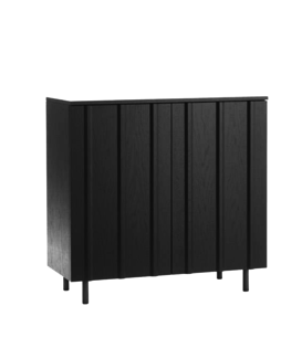Normann Copenhagen -Rib cabinet soft black oak H96,5 cm.