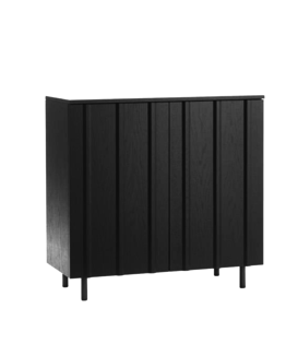 Rib Cabinet soft black oak H96,5