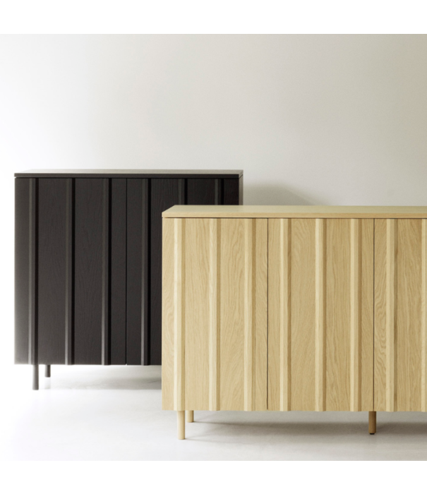 Normann Copenhagen  Normann Copenhagen -Rib cabinet soft black oak H96,5 cm.