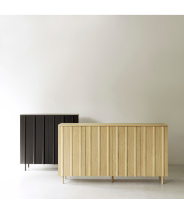 Normann Copenhagen  Rib Cabinet soft black oak H96,5