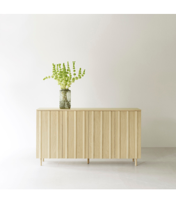 Normann Copenhagen  Rib Cabinet soft black oak H96,5
