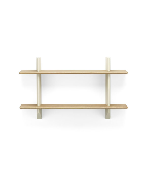 Vitra  Vitra - Rayonnage Mural wall rack ecru - dark oak