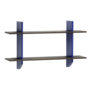 Vitra - Rayonnage Mural wall rack blue - solid dark oak