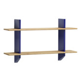 Vitra - Rayonnage Mural wall rack blue - solid oak