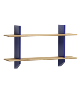 Vitra - Rayonnage Mural wandkast blauw - massief eiken