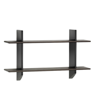 Vitra - Rayonnage Mural wall rack black - solid dark oak