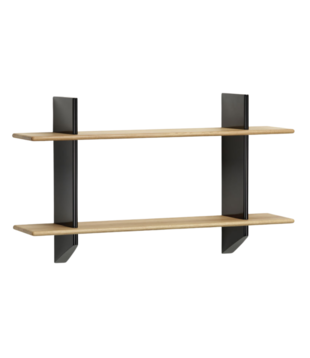 Vitra - Rayonnage Mural wall rack black - solid oak