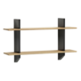 Vitra - Rayonnage Mural wall rack black - solid oak