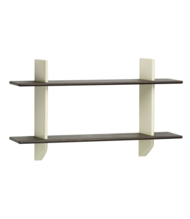 Vitra - Rayonnage Mural wall rack ecru - solid dark oak