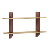 Vitra - Rayonnage Mural wall rack Japanese red - solid oak
