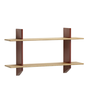 Vitra - Rayonnage Mural wall rack Japanese red - solid oak