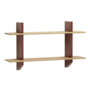 Vitra - Rayonnage Mural wall rack Japanese red - solid oak