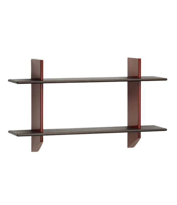 Vitra  Vitra - Rayonnage Mural wall rack Japanese red - solid oak