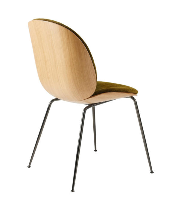 Gubi  Gubi - Beetle 3D chair oak - Mumble 40 - black chrome base