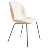 Gubi - Beetle 3D chair oak - Karakorum 001 - black chrome base